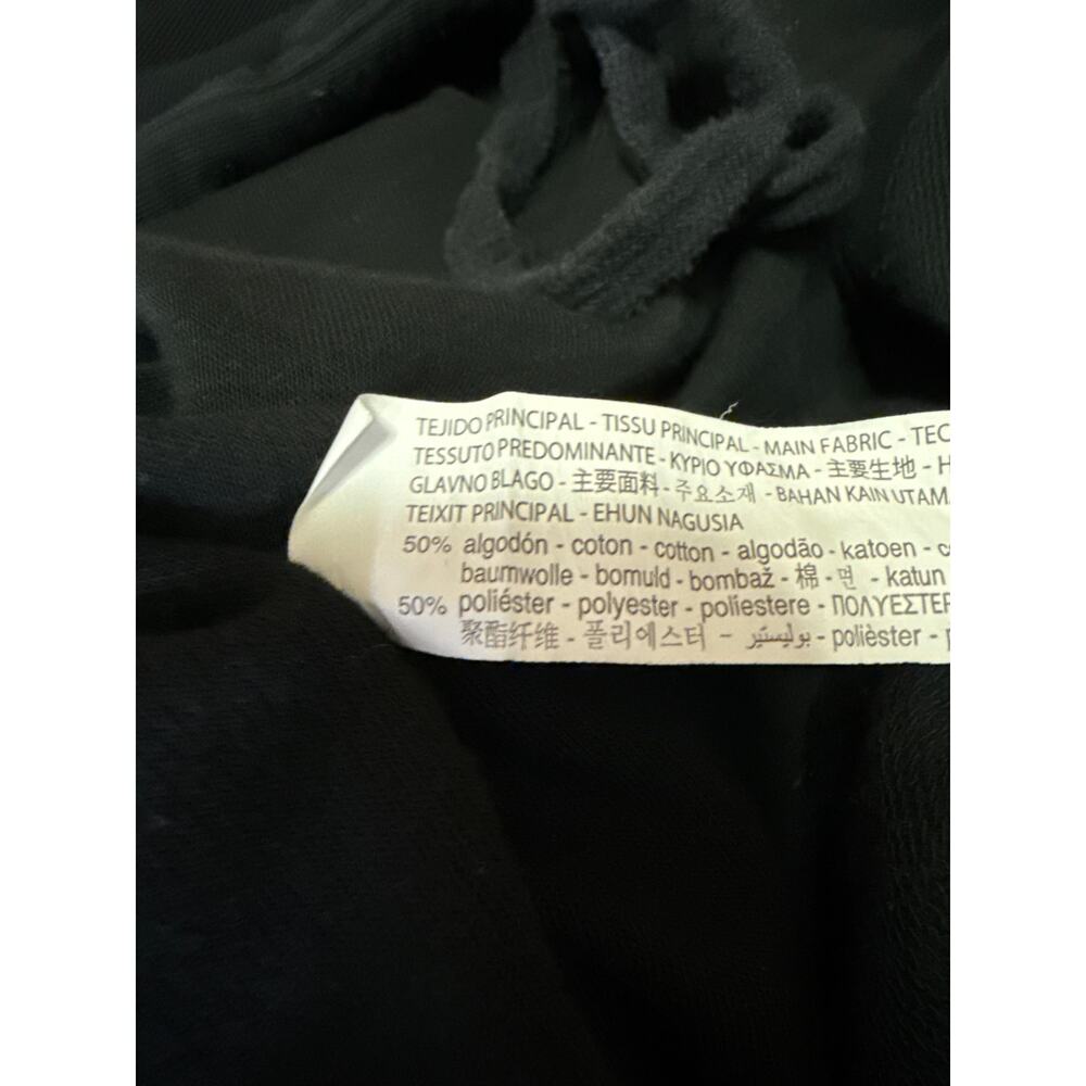 Zara Black Short Sleeve Drawstring Hooded Hoodie Mini Tunic Sweatshirt Dress M - Picture 6 of 6